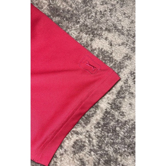 Men's PGA Tour Golf Collared‎ Pink Short Sleeve Polo Shirt Size XL - Picture 3 of 3
